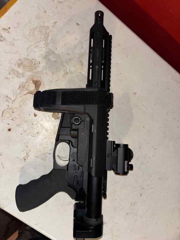 AR 15 pistol with brace