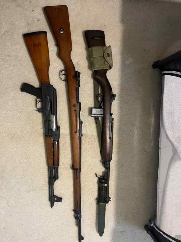 M1 Carbine, yugo AK, G98