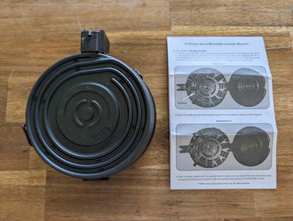 Romanian 75 round AK-47 drum magazine
